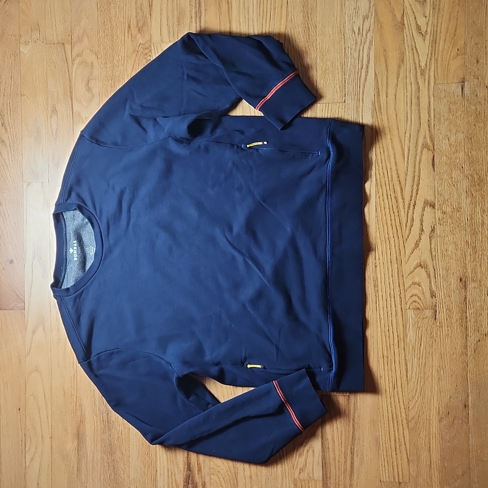 RESERVED - Bombas 100% cotton contrast stitch zip pocket pullover sweatshirt